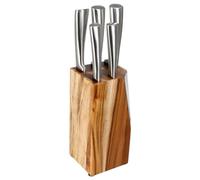 Bloc 5 Couteaux "Acacia" 35cm Naturel & Argent
