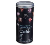 FIVE Simply Smart - Boîte à Capsules de Café Relief II 17cm Noir Noir G