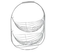Secret de Gourmet - Corbeille à fruits Double - H. 45 cm - Argent Argent G
