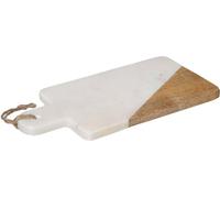 Sg secret de gourmet - présentation plaque géométrique marbre blanc 30 x 15