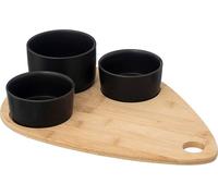 Sg secret de gourmet - Set apéritif "bambus" 4 pièces noir