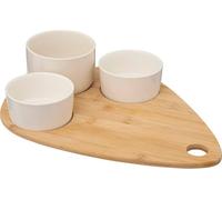 Sg secret de gourmet - Set apéritif "bambus" 4-teilig weiß