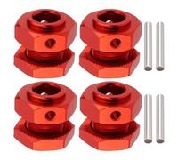 SG Store 1 kit d'écrous hexagonaux de moyeu étendu de 17 mm en aluminium de 6 mm compatible avec Arrma Kraton 4S BLX, compatible avec les pièces de mise à niveau Outcast 4S BLX (rouge)
