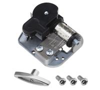 SG Store 1 x mécanisme de remontage de boîte à musique, pièces de mouvement musical accessoires boîte à musique, vis clés, mécanisme d'enroulement en alliage de zinc noir, mécanisme d'enroulement du