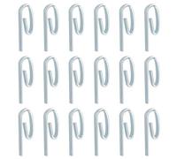 SG Store 100pcs Crochets Métalliques pour Rideau de Porte 6 Polices Crochets Coulissants Tringles de Fenêtre Rideaux de Douche Draperie Décorative Argent 25x10mm