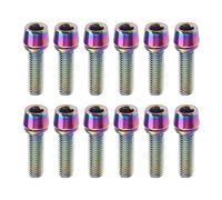 SG Store 12pcs Boulons de Tige de Vélo M5x17mm Boulons en Alliage de Titane Vis avec Rondelles pour Fixer la Tige de Vélo Dérailleurs Avant et Arrière Grip Ring Post Clamp