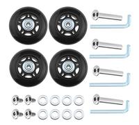 SG Store 2 Ensembles 60x18mm Roues de Bagage avec Clé Axes Valise Roues de Rechange Trolley Case Roues en Caoutchouc Pivot roulettes Kit d'Outils de Réparation