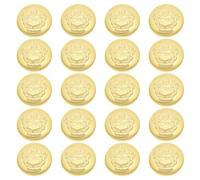 SG Store 20 Pièces Boutons de Vêtements Boutons Ronds Dorés Boutons de Style Britannique Vintage pour Hommes Femmes Blazer Manteau Uniforme Chemise Pull Et Veste 21 Mm