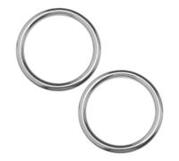 SG Store 2pcs 304 Anneaux de Soudage sans Soudure en Acier Inoxydable Anneaux Robustes Grand Anneau Polyvalent Solide pour Équipement Extérieur Intérieur ID 80mm OD 100mm