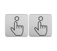 SG Store 2pcs Acrylique Sonnette Signe Auto-adhésif Anneau Cloche Autocollant Étanche Sonnette Étiquette Accessoires pour Bureau à Domicile 6x6x0.25cm, Argent