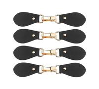 SG Store 4pcs Boutons à Bascule en Cuir 15.5x3.2cm Fermetures à Coudre Fermetures à Bascule en Cuir à Coudre pour Cardigan Manteau Cardigan Pulls Pull Vintage, Noir