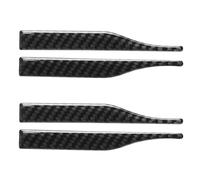 SG Store 4pcs Film de Protection Rétroviseur de Voiture Bande de Grattage Anti-Collision 12x1.44cm Autocollant de Protection Rétroviseur Voiture en Fibre de Carbone Autocollant Décoration