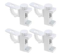 SG Store 4pcs Support de Tige de Barre Transversale Réglable Support Non Pliant pour Tringles à Rideaux Support Serviette Support de Stockage Crochet Supports de Stockage