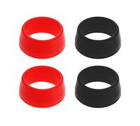SG Store 4pcs Tige de Selle de Vélo Anneau en Caoutchouc Haute Compatibilité Étanche Silicone VTT Tige de Selle Housse de Protection pour Tige de Selle Diamètre 25-30mm, Rouge et Noir
