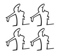 SG Store 4X Autocollants Réfléchissants pour Rappel de Rayures de Rayures sur Peinture de Voiture, 8 x 8cm, Décoratifs, PVC Résistant Eau et Soleil, Faciles à Coller