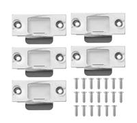 SG Store 5 ensembles Gâche de Porte avec Bac à Poussière et Kit de Renforcement de Grève Sécurité en Acier Inoxydable à Vis Assorties pour Portes en Bois 68 X 26 X 55 Mm