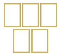 SG Store 5pcs A4 Cadre d'affichage Magnétique Autocollant Accessoires Magnétiques de Cadre de Tableau Support de Papier pour Montrer d'illustrations de Photo, Or