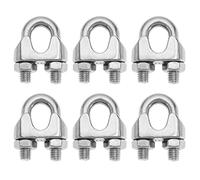 SG Store 6pcs M10 Câble Métallique Serre-câble Pince en 304 Acier Inoxydable Câble Métallique Pinces à Chape Accessoires pour Suspendre Voiles d'ombrage Plafonds Ancres