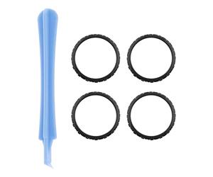 SG Store Anneaux d'accent Compatible avec PS5 Contrôleur Remplacement Anneaux de Garniture de Bâton Analogique de 22mm avec Outil à Coque Ouverte Noir, Contrôleur Non Inclus