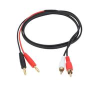 SG Store Câble audio double RCA phono vers deux fiches bananes 4 mm HQ pour prise audio vers générateur de signal