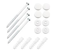 SG Store Jeu de Boulons d'ancrage de Bidet de Toilette Vis de Montage de Toilette avec Rondelles en Plastique Goupille de Fixation de Toilette Accessoires de Montage de Toilette 2 Jeux