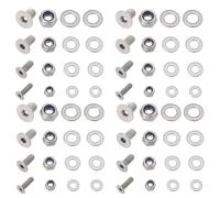 SG Store Kit de 16 boulons et écrous à tête fraisée M3/M4/M5/M6 x 10 mm pour cloison sèche en bois et meubles maison DIY Boulon + écrou + rondelle plate Argent