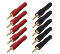 SG Store Lot de 10 adaptateurs fiche banane 2 mm mâle vers 4 mm femelle fiche banane connecteur câble haut-parleur pour amplificateur HiFi récepteur