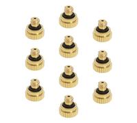 SG Store Lot de 10 buses de brumisation en laiton 0,2 mm basse pression 0,2 mm buse de pulvérisation en laiton pour serre paysage humidification contrôle de la poussière