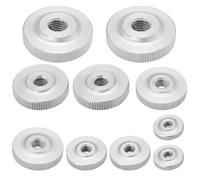 SG Store Lot de 10 écrous moletés en acier inoxydable 304 M3 M4 M5 M6 M8 - Écrou moleté fin - Pièce de rechange - Écrou de bouton de type bas - DIN 467