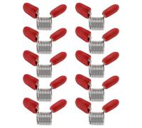 SG Store Lot de 10 petits bouchons de perles en acier inoxydable 7 mm x 7 mm - Mini pinces à ressort pour bijoux, enfilage, colliers, bracelets à ressort