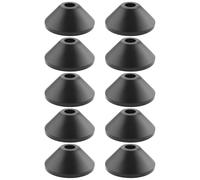 SG Store Lot de 10 rondelles M6 en caoutchouc pour lunette de toilette - 25 mm x 10 mm x 10 mm - Rondelles antidérapantes coniques - Noires