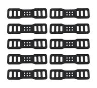 SG Store Lot de 10 sangles de vélo en silicone pour sangle fixe de rechange - Accessoires de vélo adaptés pour éclairage de vélo - Noir