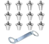 SG Store Lot de 12 Crampons de Rechange pour Chaussures de Football compatibles avec Nike, compatibles avec Puma, compatibles avec New Balance en Alliage d'aluminium