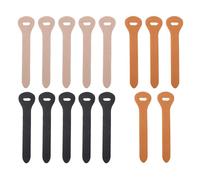 SG Store Lot de 15 curseurs amovibles en cuir véritable pour fermeture éclair - 70 x 17 mm - Convient pour les bagages, les vêtements, les sacs à dos - Noir, kaki et orange