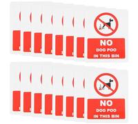 SG Store Lot de 16 autocollants imperméables en vinyle 90 mm x 110 mm No Dog Poo in This Bin
