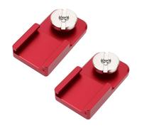SG Store Lot de 2 adaptateurs de fixation pour griffe froide Vis 1/4-20 pour cage d'appareil photo, moniteur, lumière vidéo 40 x 22 x 20 mm, rouge