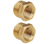 SG Store Lot de 2 adaptateurs réducteurs en laiton M14 x 1,5 mâle vers M10 x 1 femelle pour tuyaux de plomberie