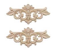 SG Store Lot de 2 appliques en bois sculpté - Décoration en bois sculpté - Accessoires décoratifs pour la maison