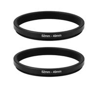 SG Store Lot de 2 bagues d'adaptation filetées en métal pour filtres et accessoires 52 mm à 49 mm