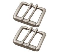 SG Store Lot de 2 Boucles de Ceinture en Cuir à Double Ardillon Diamètre Intérieur 40 Mm Adaptées Aux Sangles de 40 Mm Argent Antique