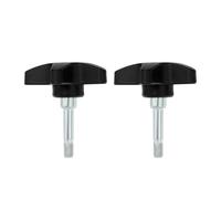 SG Store Lot de 2 boutons de rechange M6 en forme d'étoile pour fauteuil roulant, réglage de la hauteur 52 mm, noir