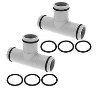 SG Store Lot de 2 connecteurs de Tuyau en Forme de T pour Tuyau d'eau de 32 mm de diamètre - Gris