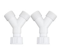 SG Store Lot de 2 connecteurs répartiteurs en Y 3/4 pour tuyau d'eau pour machine à laver, sèche-linge, lave-vaisselle