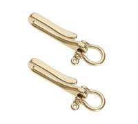 SG Store Lot de 2 crochets porte-clés en laiton en forme de U - Fermoir Vachette - Boucle de ceinture pour poche, portefeuille, sac à main, loisirs créatifs