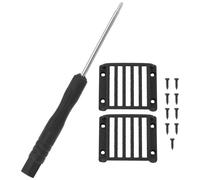 SG Store Lot de 2 grilles de protection de phare avant en nylon compatibles avec TRX4M Defender 1/18 RC voiture 23,3 x 18,9 mm avec vis et tournevis Noir