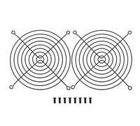 SG Store Lot de 2 grilles de ventilateur en métal de 140 mm avec vis pour PC, imprimante 3D, accessoires de ventilation à domicile, noir