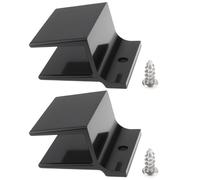 SG Store Lot de 2 guides de bas de porte de douche coulissants avec srews M6209 pour porte de douche de 1,27 cm de large, 31,49 x 23,87 x 12,7 mm, noir