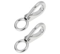 SG Store Lot de 2 mousquetons à dégagement rapide Taille 0 55 mm avec œillet fixe de 10 mm en acier inoxydable 304