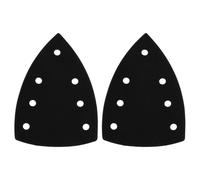 SG Store Lot de 2 patins de ponçage triangulaires auto-adhésifs floqués à 7 trous compatibles avec ponceuse triangulaire Bosch 100 x 150 x 150 mm