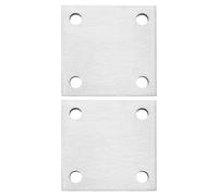 SG Store Lot de 2 plaques d'ancrage en acier inoxydable 304, 100 x 100 x 6 mm, 240 plaques en acier inoxydable grain rectifié